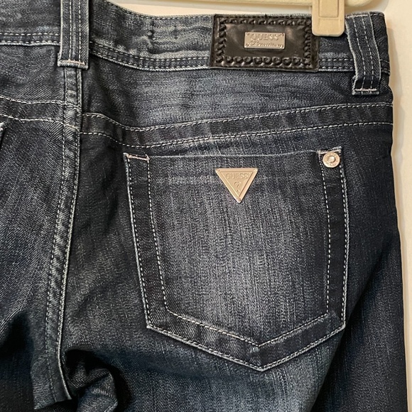 GUESS PREMIUM Dark Wash Skinny Leg Jeans - Size 30 - Picture 3 of 9